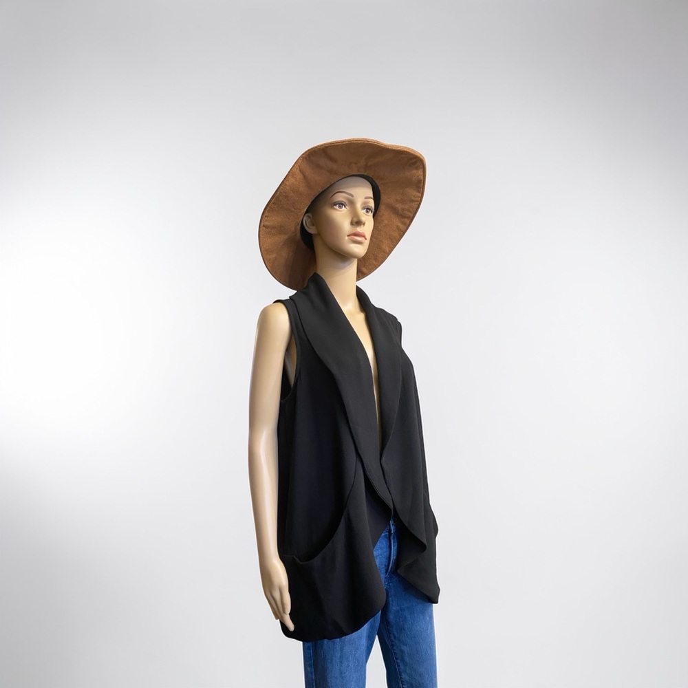 Rachel Zoe Black Sleeveless Blazer